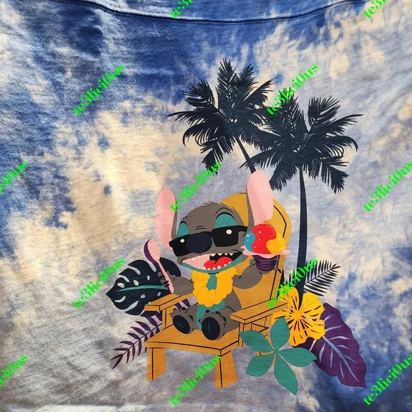 DISNEYLAND STITCH TIE DYE HAWAIIAN SPIRIT JERSEY - Picture 3 of 5